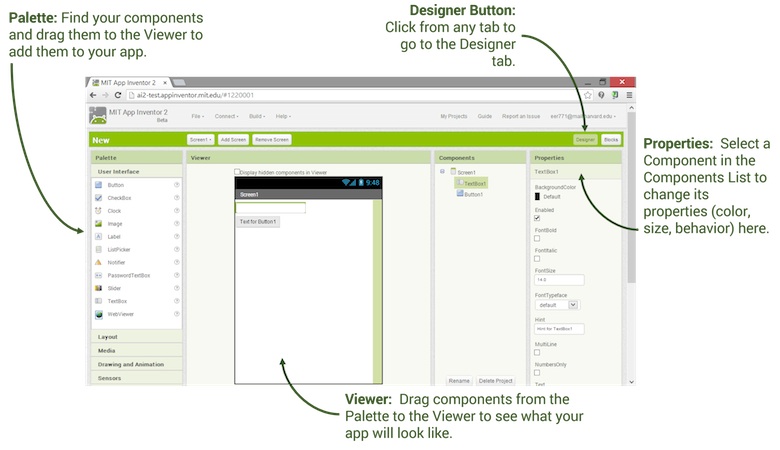 adding inputs to blocs app inventor