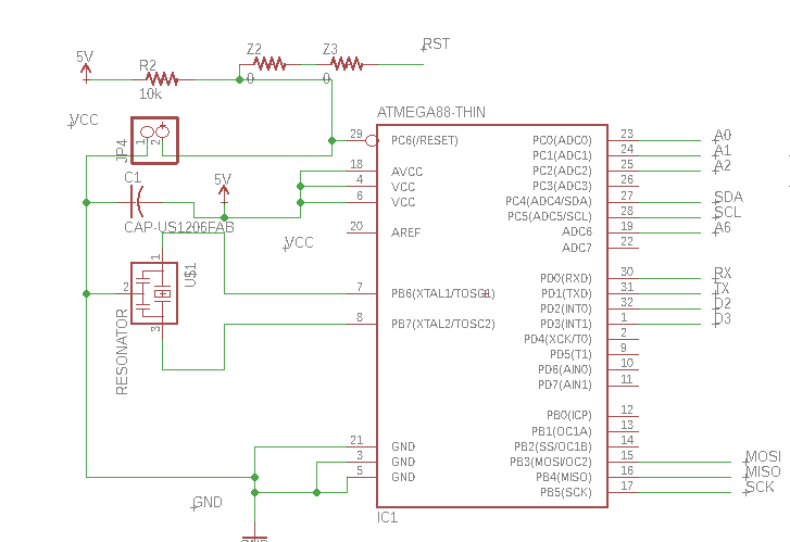 circuit design  with microcontroller