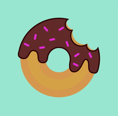 Final Inkscape donut drawing.