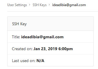 adding key to GitLab