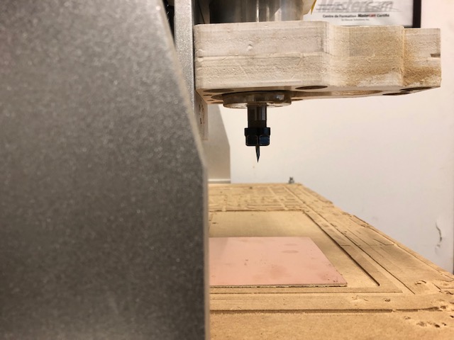 Board fixed to CNC bed