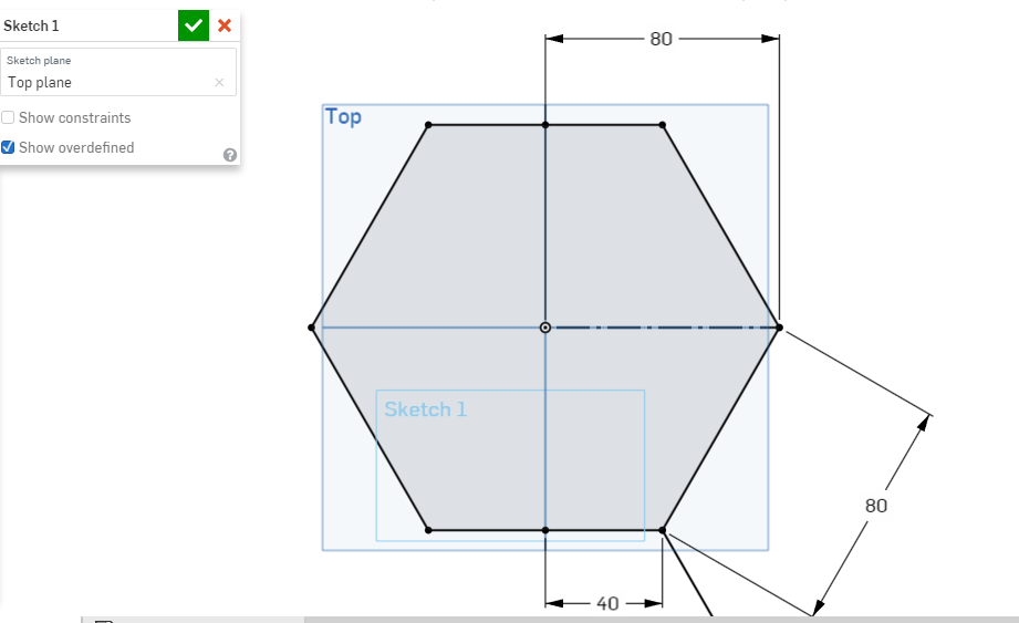 the hexagon sketch