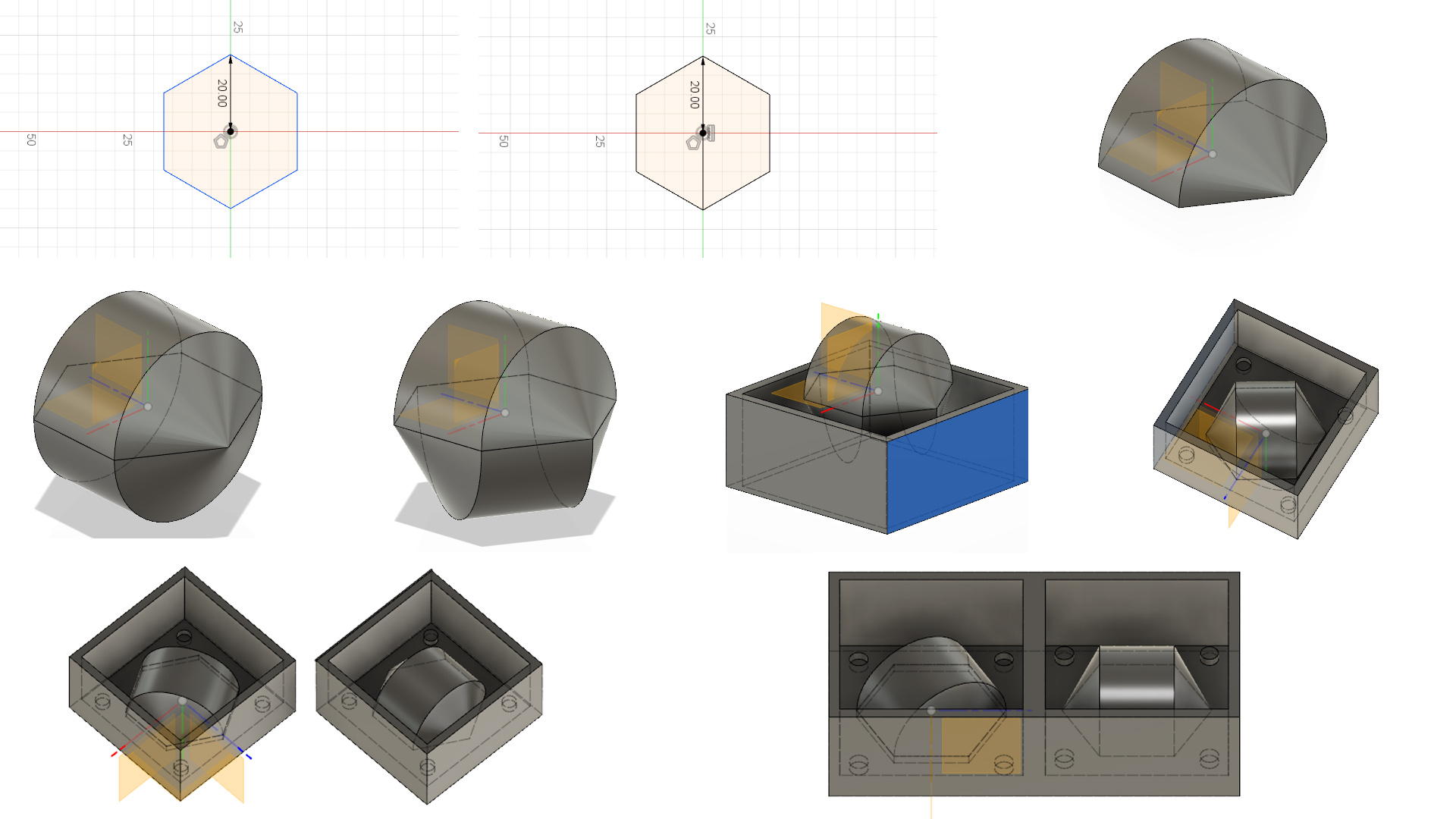 designing stages of sphericon