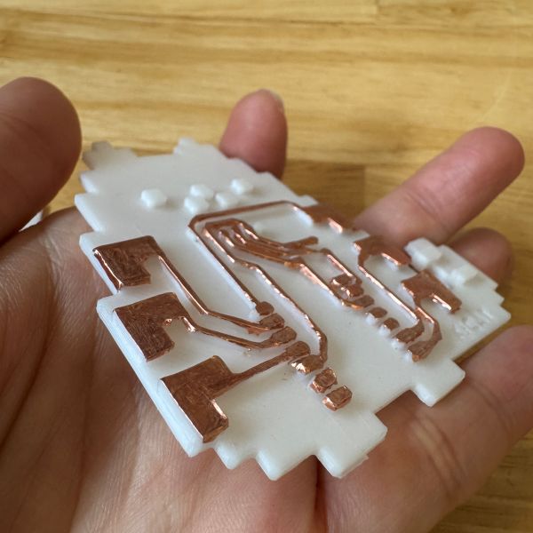 3D printed trace guide at 1.2mm height