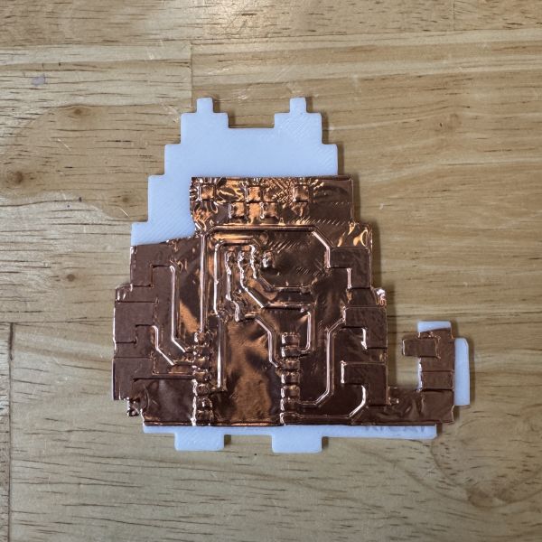 Completed taped trace layout after cleanup