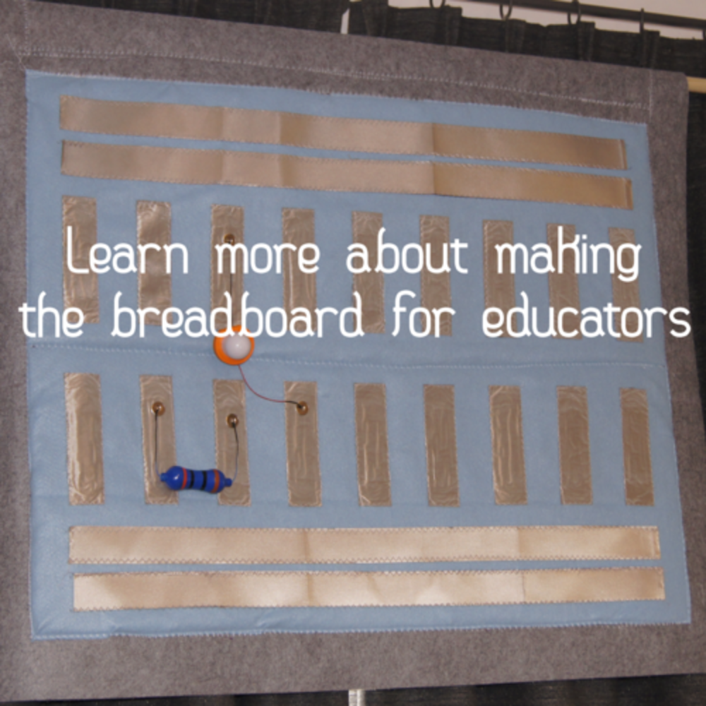 Learn more about the making of the giant breadboard for the instructor
