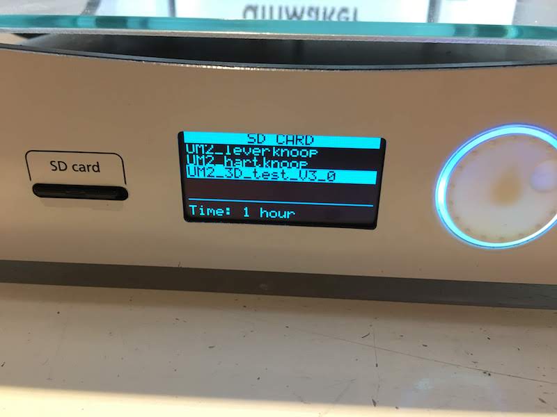 Select file on ultimaker