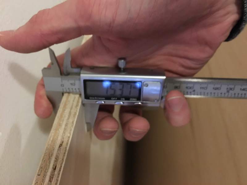 Measure wood thickness