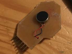 Vibration motor on the back of the board