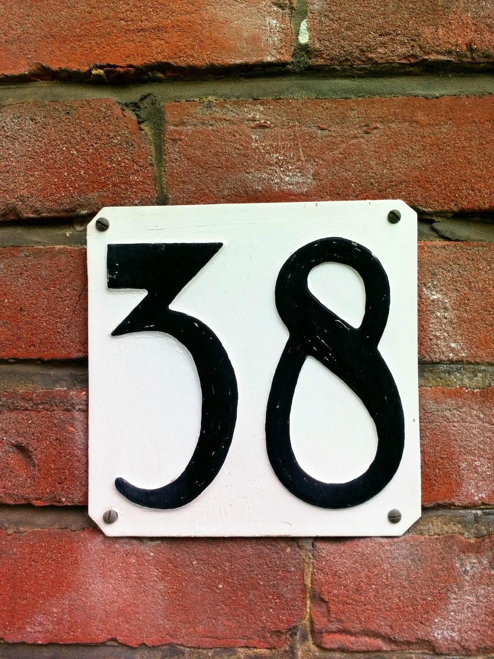 Original house number plate