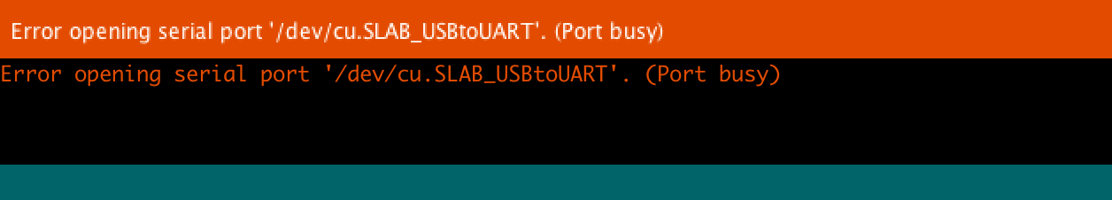 Port Busy Arduino