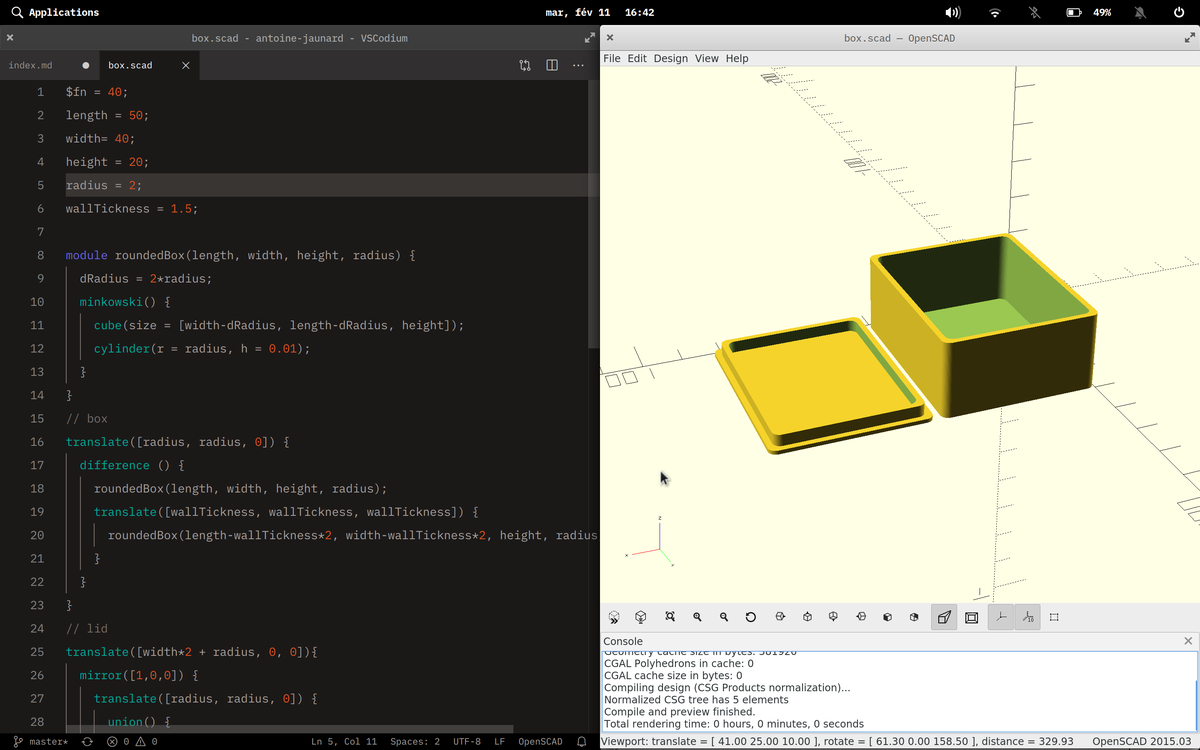 openscad models