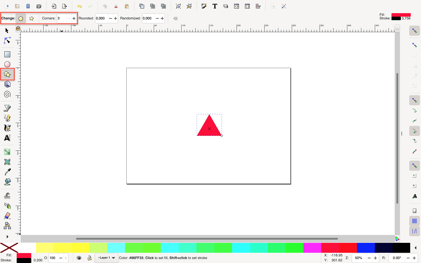 screenshot of a triangle