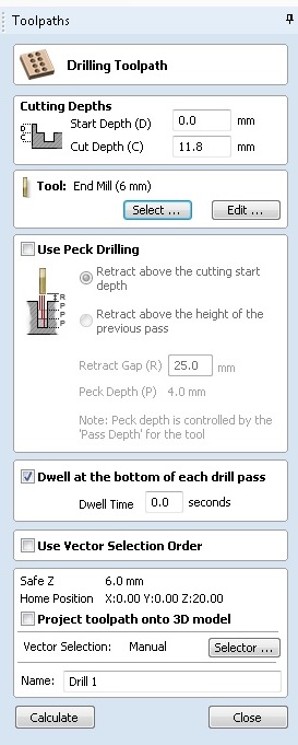 Drilling toolpath Parameters