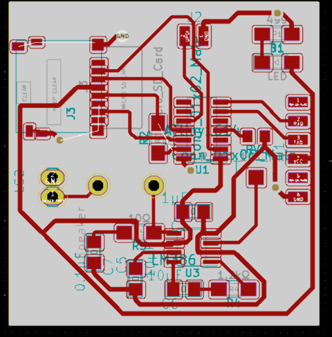 PCB layput of SD card and amplifier on same board