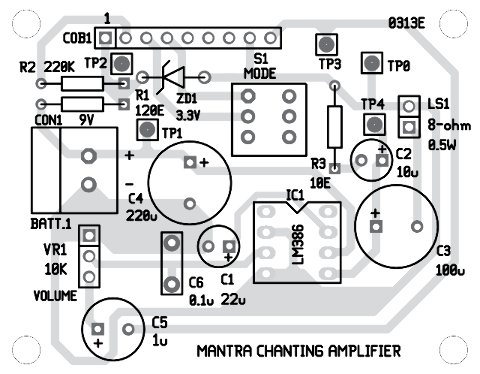  6 in one bhajan and mantra chanting amplifier circuit