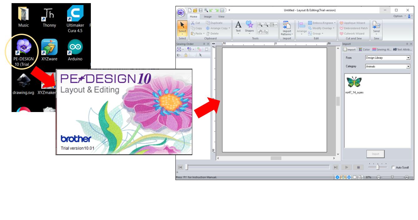 can you digitize with brother pe design 10
