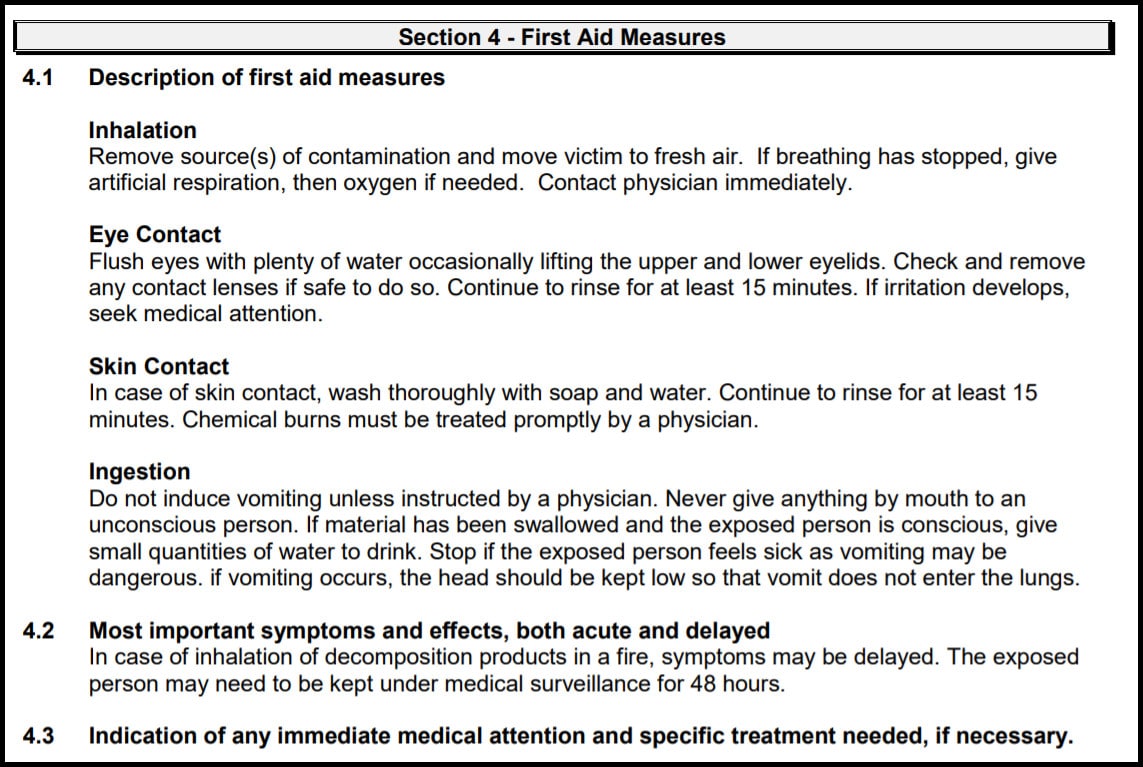 First Aid Measures