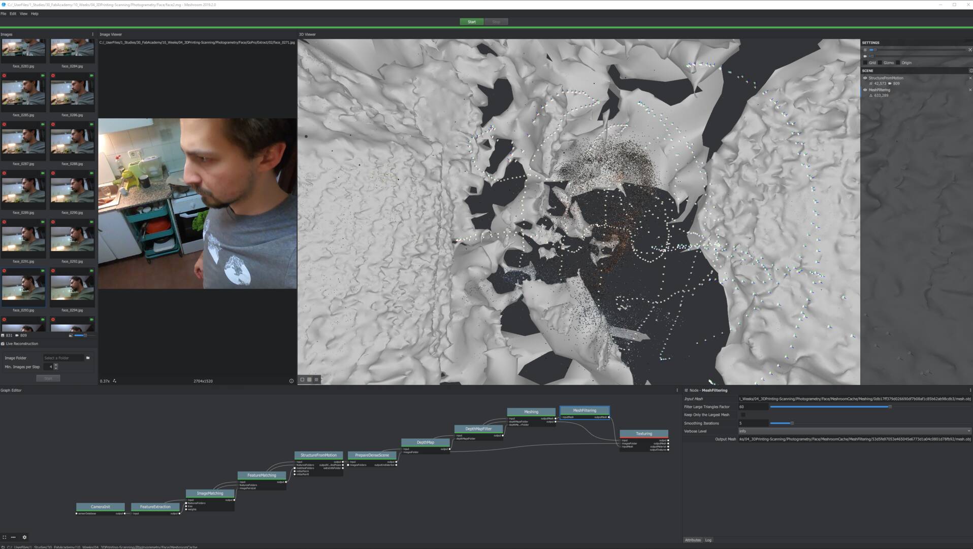 Second test: meshing - subject lost