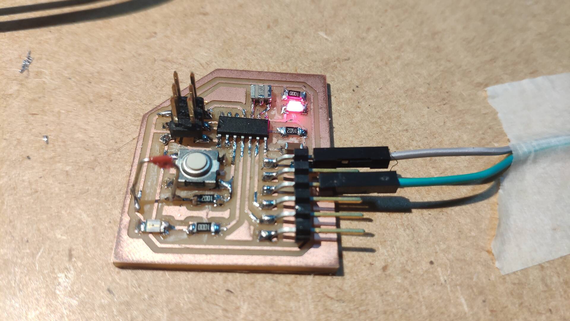 Corrected Board Temporarily Rewired