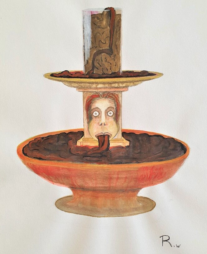 Drawing of the fountain of despair