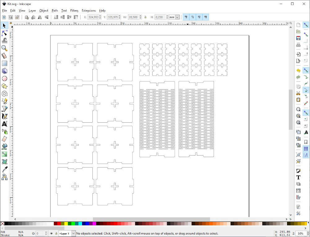 Inkscape - Preparation of the file for laser cutting