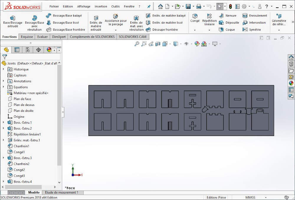 SolidWorks - Design of the joints