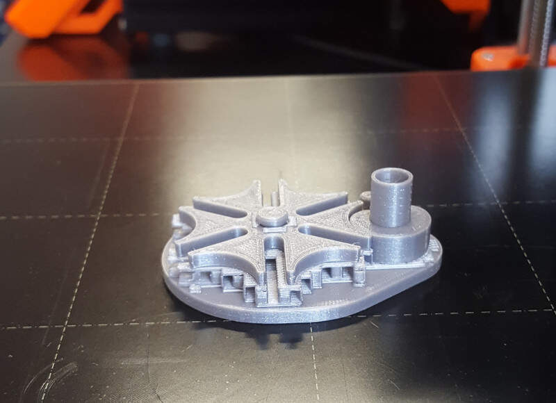 3D printing of the Geneva mechanism with support enforcers