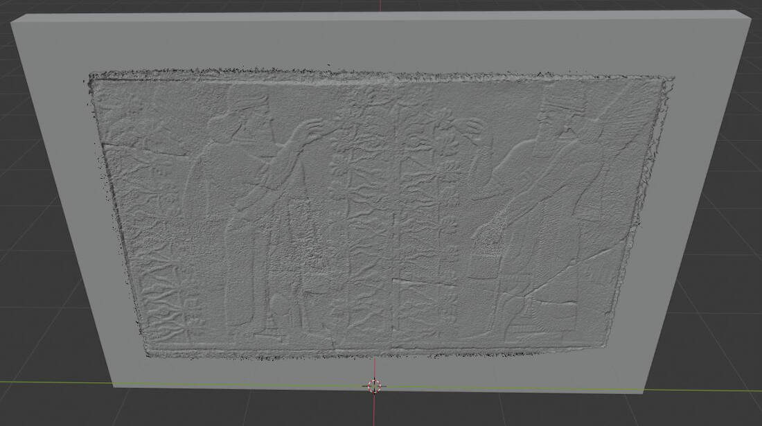 3D scanning of the bas-relief without texture