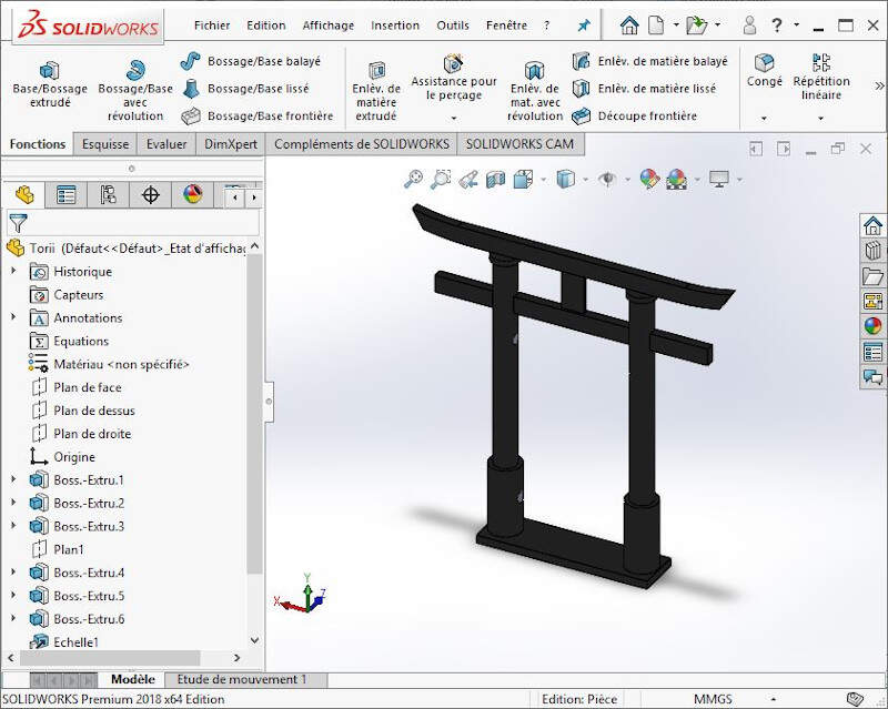 3D Design of the Torii with SolidWorks