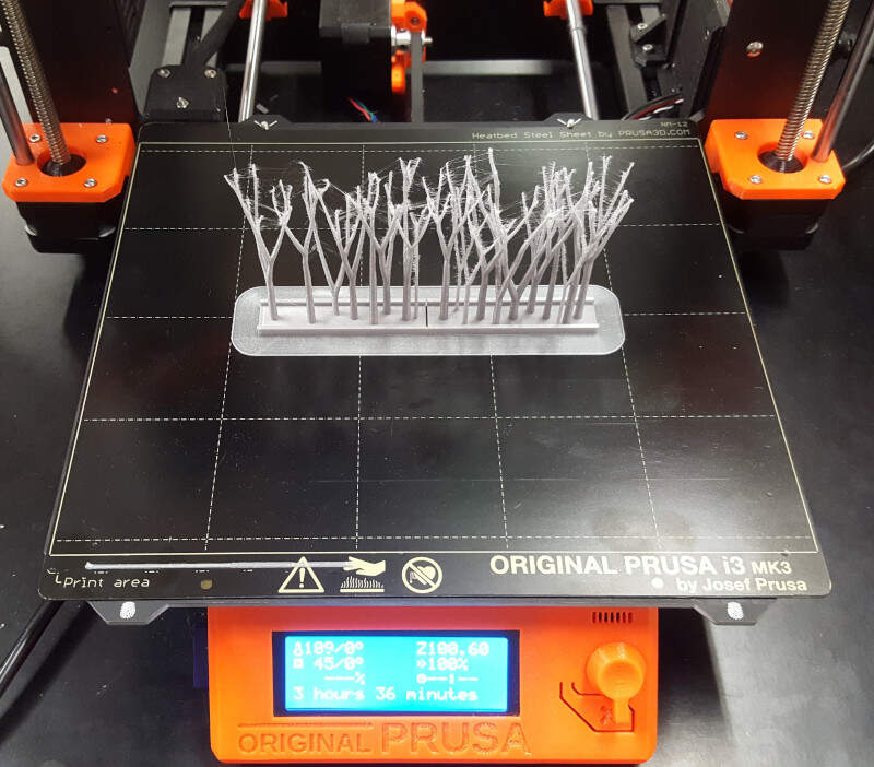 3D printing of the branch screen