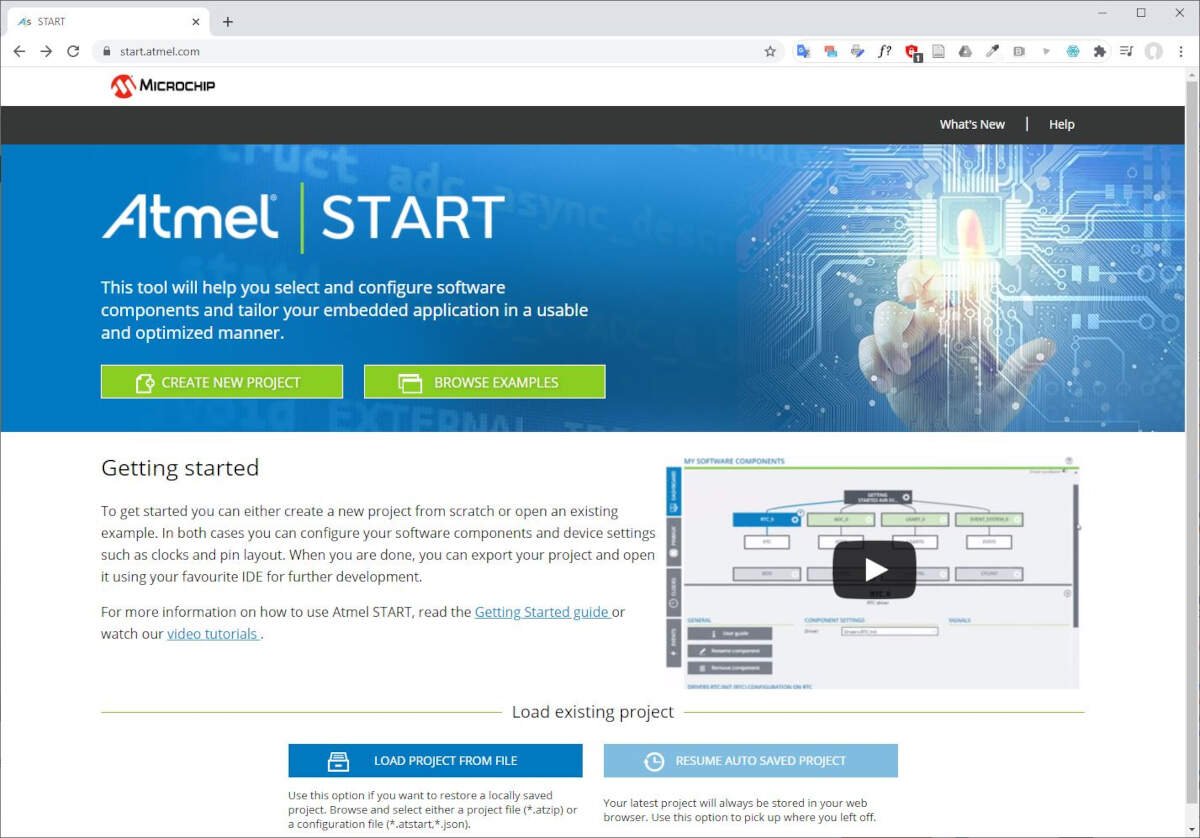 Getting Started with Atmel START Configuration Screens