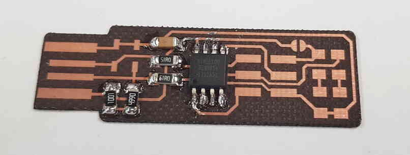 PCB half soldered