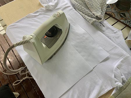 Heat applied via ironing