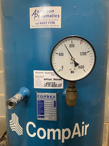 Check air pressure reading on the manometer at the pressure tank