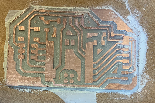 PCB has been cut out from the copper plate