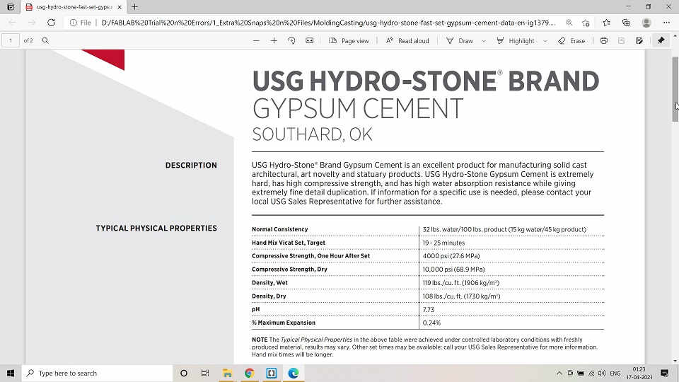 USG Hydro-Stone® Gypsum Cement