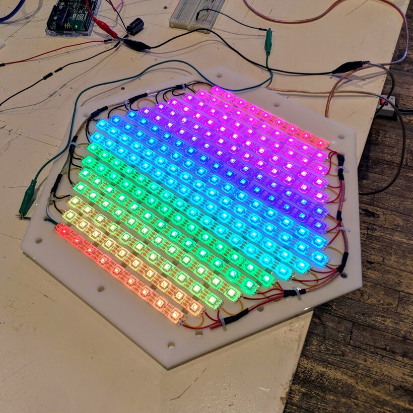 The NeoPixels all still worked!