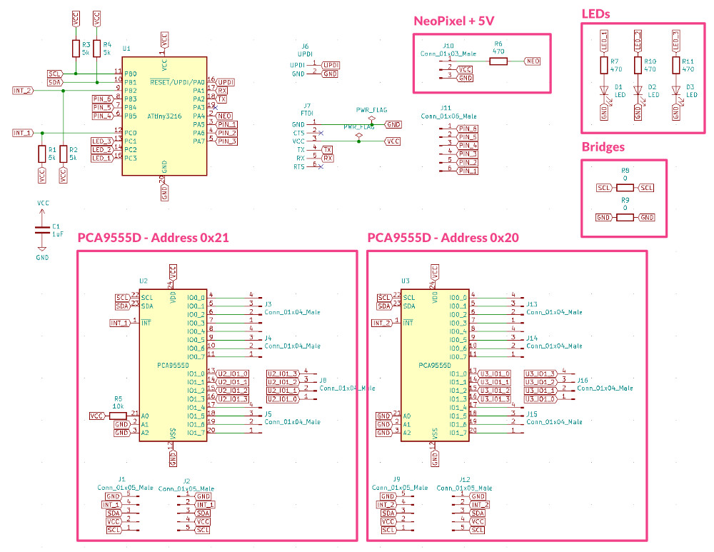 The final schematic from KiCad