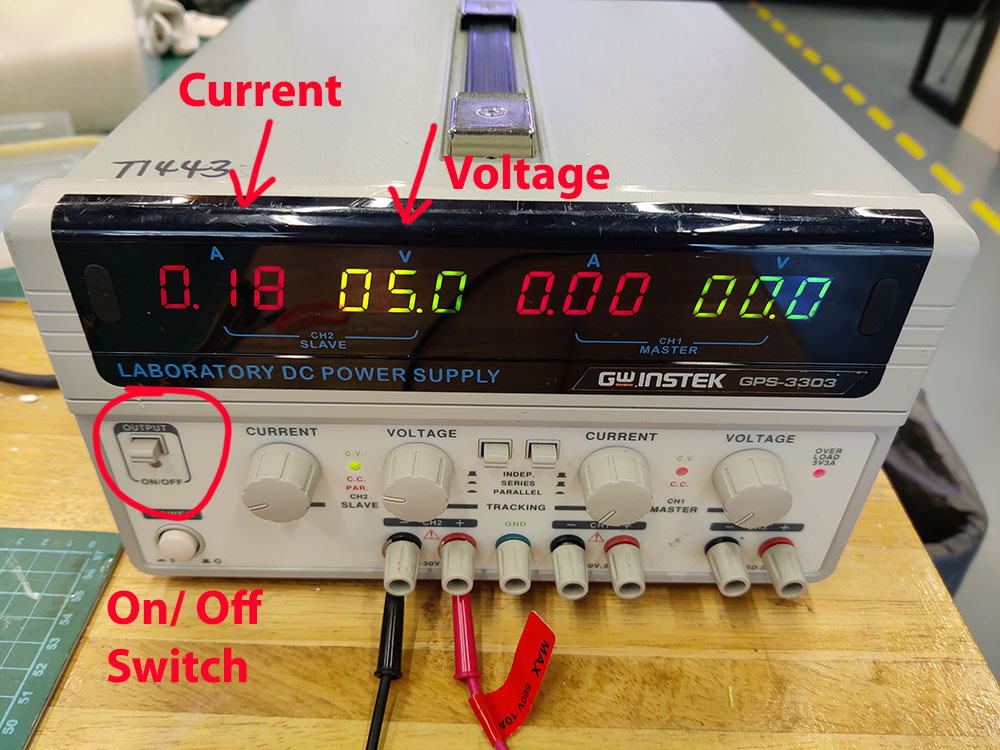 Maximum current and voltage before switch on