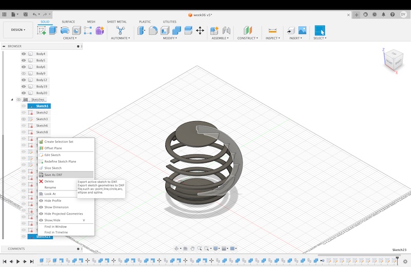 Saving DXF