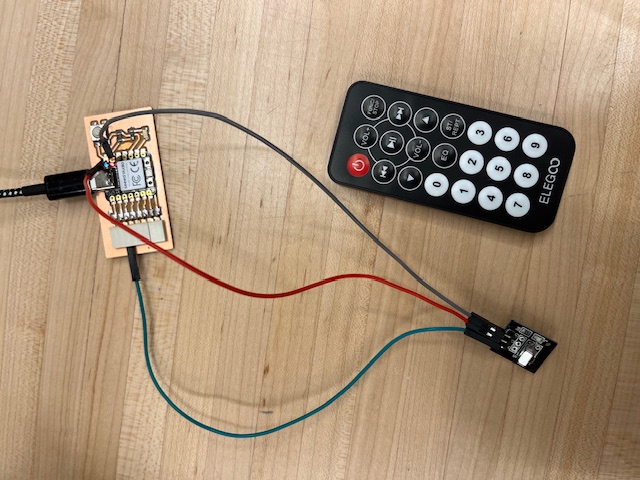 Board connected to IR controller