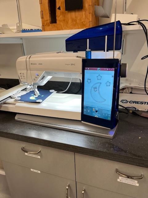 Embroidery Machine running