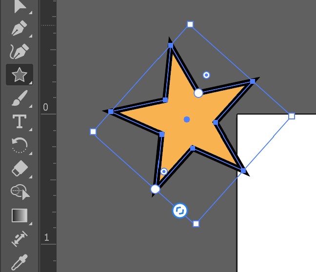 Star tool in Adobe Illustrator