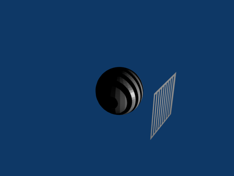 Projection of vertical lines on an object