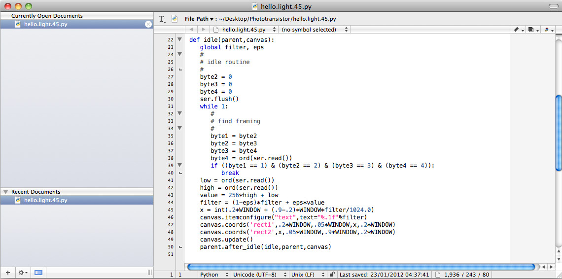 Example Python Code