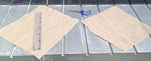 Precutting sackcloth