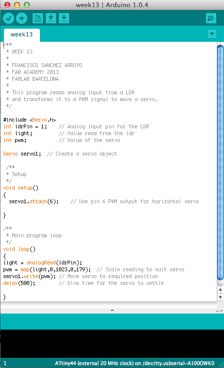 Arduino sketch