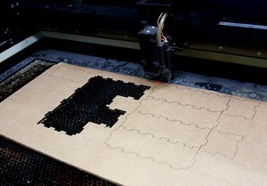 Laser-cutting a press-fit kit (carton)