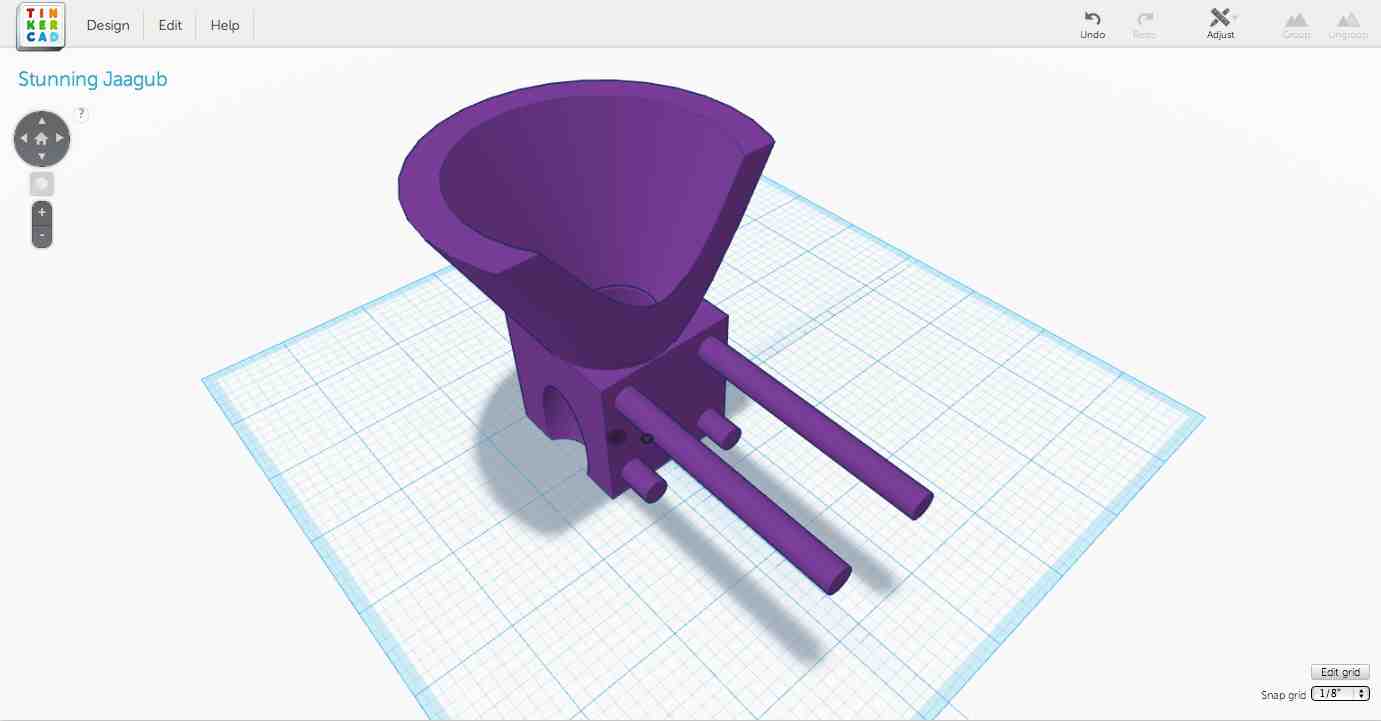 Final model in TinkerCAD